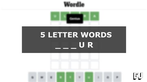 5 letter word ending in ur - Find all words that end with UR and further filter the results in the advanced options! Browse Morewords. Tools for word game players. ... Words ending with Y; Five letter words; Four letter words; Seven letter words; Tools. Unscramble word finder; Unscramble rack into pattern; Extend word finder; Wordle solver;